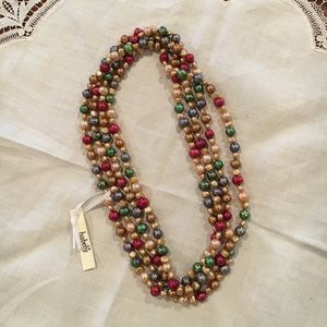 Multi color freshwater pearl necklace